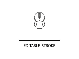 Fototapeta premium Modern computer mouse icon with editable stroke.