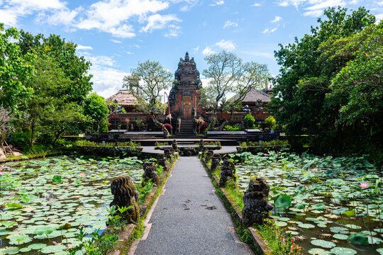 views of ubud market in bali, indonesia