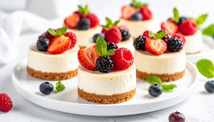 Mini-Cheesecakes mit Fr&uuml;chten