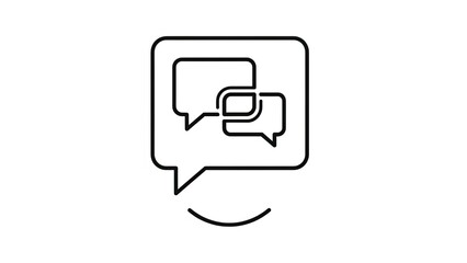 Chat Bubbles Icon - Communication and Dialogue Symbol
