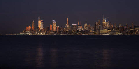 Midtown Manhattan from across the Hudson River after sunset