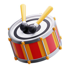 3D Illustration, character, icon Drummer Toy