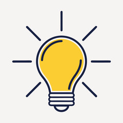 Bright Idea Concept With Glowing Lightbulb Illustration For Innovation And Creativity
