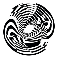 op art creative dynamic pattern, modern abstract background, original vector decoration