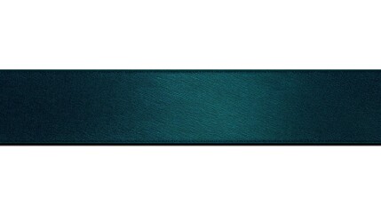 Long horizontal teal ribbon isolated on transparent background