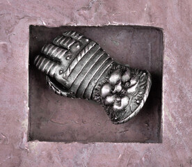 medieval steel knightly protective glove