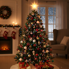 christmas tree with presents