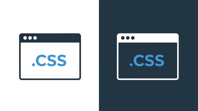 Css icons - Blue icon set - Solid icons vector collection - Vector icon set - Line and glyph solid icon set - Icon vector - Flat Design Icon