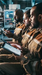 team of factory workers