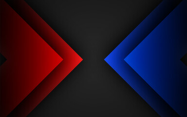 Obraz premium Technology arrows. Dark futuristic abstract background. Concept of high speed movement, dynamic motion, high tech digital arrows.