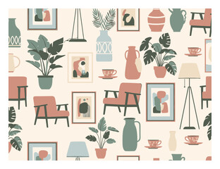 Seamless Vector Pattern for Furniture and Home Decor