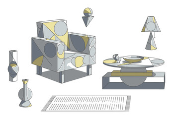 Geometric Abstract Vector Background for Modern Home Decor