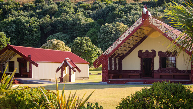 Maori meeting house in New Zealand
