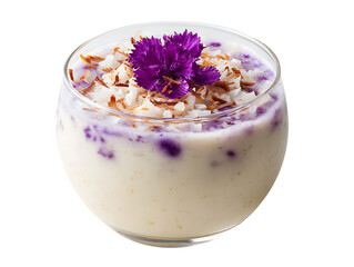 Creamy yogurt parfait with blueberries and nuts