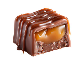 Rich caramel chocolate square