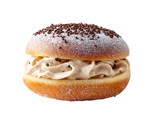 Chocolate cream filled donut