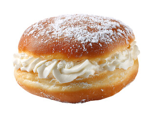 Delicious cream-filled pastry dust with powdered sugar