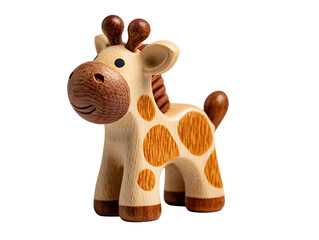 Handcrafted wooden giraffe toy