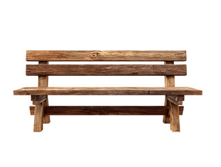 Simple rustic wooden bench
