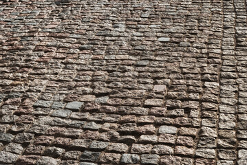 Old stone paving stones, vignette.