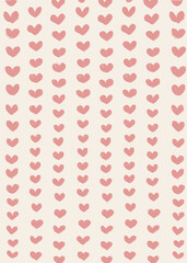 Hearts hand drawn card premade hand painted background PNG for poster, card, invitation template