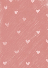 Hearts hand drawn card premade hand painted background PNG for poster, card, invitation template
