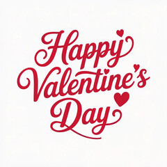 Happy Valentine&rsquo;s Day Greeting Elegant Script with Hearts