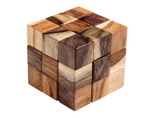 Handcrafted wooden puzzle cube