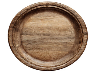 Handcrafted round wooden plate