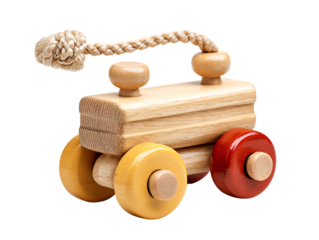 Handcrafted wooden toy train