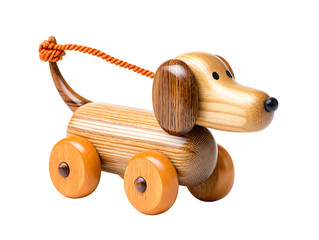 Wooden puppy pull toy