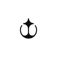 Abstract anchor logo vector icon. Modern nautical symbol for maritime business identity. Minimalist geometric sea sign design template. Creative ship branding element.