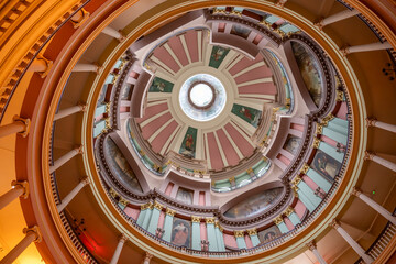 Ceiling dome of the rotunda in the Old Courthouse National Park, St. Louis, Missouri, USA