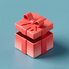 red gift box with ribbon