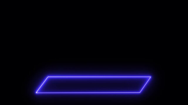 Neon glowing Modern lower third animation bar with name title placeholder and transparent background for streaming use, Animated Lower Third with Multi Directional Motion. Lower third bar with clean