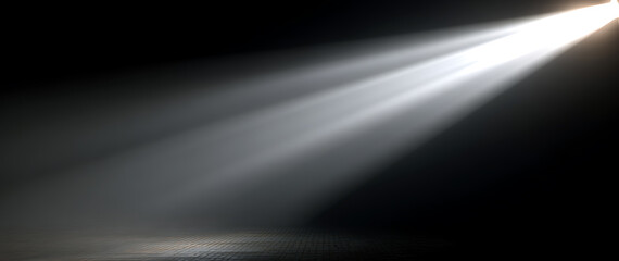 spotlight  isolated on black background for stage effects, smoke, fog, haze