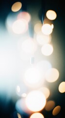 abstract bokeh lights with film grain texture