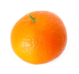 One fresh ripe tangerine isolated on white