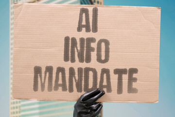 "AI Info Mandate" Could a global AI information mandate emerge from regional rulebooks? AI. MANDATE. GLOBAL. RULEBOOKS. REGIONAL.