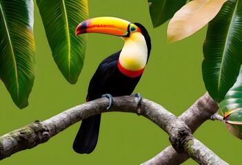 Fototapeta premium A close up of a Toucan in a tree