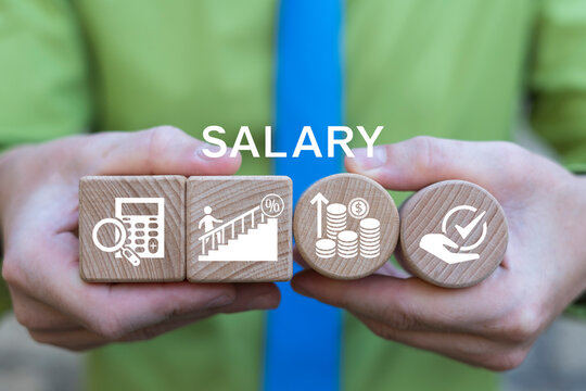Salary payroll system, online income calculate and automatic payment, employee wages concept. Salary Increase, Insurance Cost And Capital Rise.