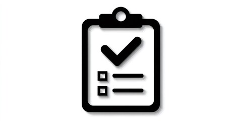 Fototapeta premium Clipboard icon showing checklist and completed task