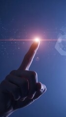 Index finger pointing isolated concept for technology guidance