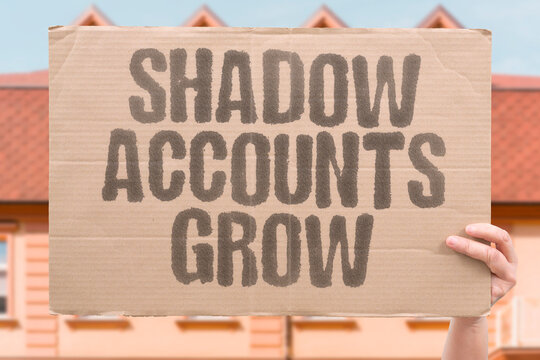 "Shadow Accounts Grow" Balances rise beyond scrutiny. ACCOUNTS. SECRECY. CORRUPTION. FAMILY. ILLEGAL.
