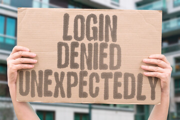 "Login Denied Unexpectedly" Users lose entry without clear reason. LOGIN. ACCESS. DENIED. ERROR. SYSTEM. © AndriiKoval