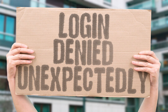 "Login Denied Unexpectedly" Users lose entry without clear reason. LOGIN. ACCESS. DENIED. ERROR. SYSTEM.