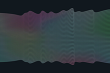 Holographic Pastel Linear Gradient Flowing Lines Abstract