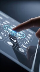 Index finger tapping virtual interface emphasizing click action