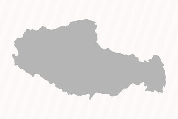 Flat Gray Tibet Map Banner Background