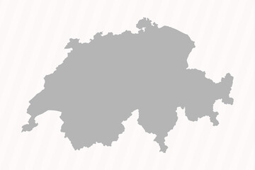 Fototapeta premium Flat Gray Switzerland Map Banner Background